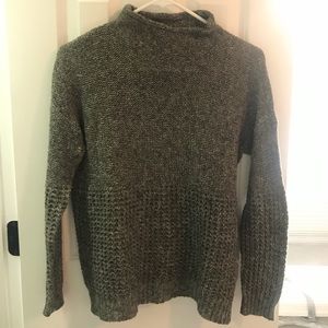 American eagle mock neck green sweater